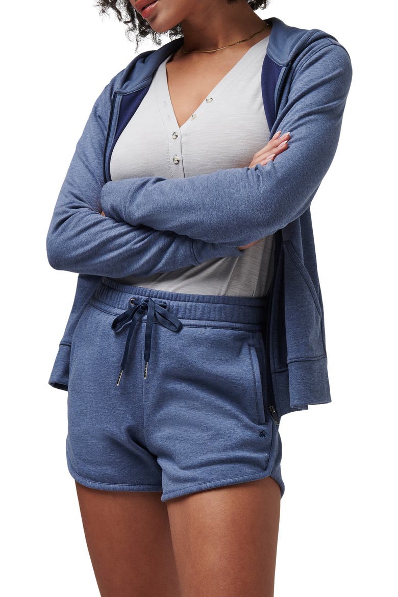 Cloud Zip Hoodie, Alternate, color, HEATHER NAVY
