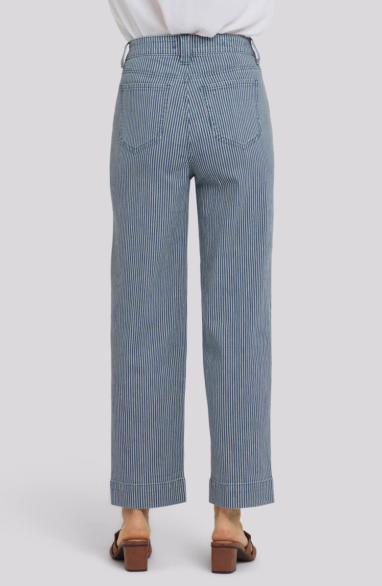 NYDJ Kasey Stripe Exposed Button Ankle Stovepipe Jeans, Alternate, color, Malaga Stripe