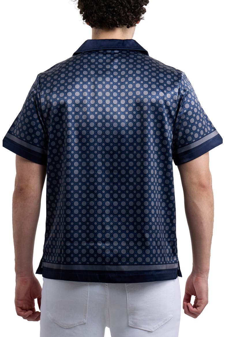 Circle Printed Camp Shirt, Alternate, color, NAVY