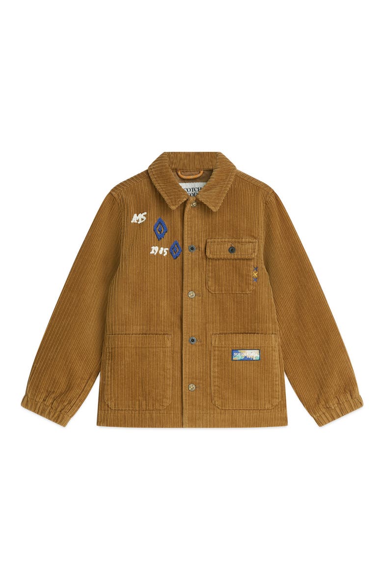 Kids' Corduroy Jacket, Main, color, DIJON
