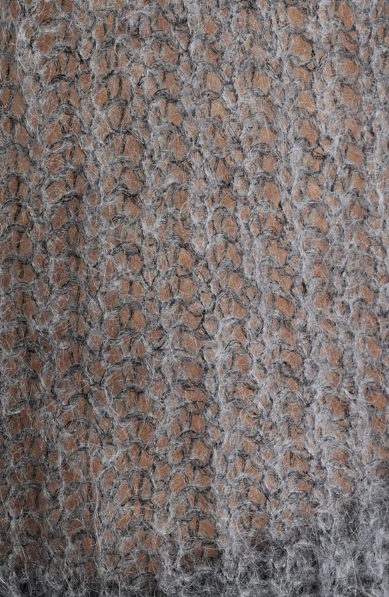 BOSS Fucinta V-Neck Sweater, Alternate, color, Midnight Grey Melange