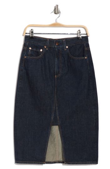 Ag Haruko Denim A-line Skirt In Interstellar