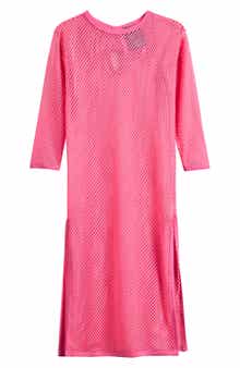 Ava & Yelly Kids' Mesh Long Sleeve Cover-Up Maxi Dress