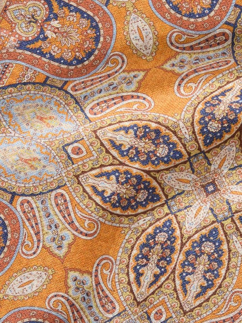 Robert Talbott Collins Reversible Paisley Silk Pocket Square