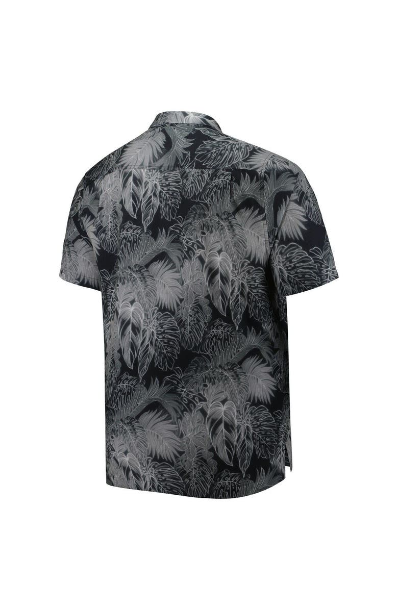 Tommy Bahama Men's Tommy Bahama Black Jacksonville Jaguars Big & Tall Bahama Coast Luminescent Fronds Camp IslandZone Button-Up Shirt, Alternate, color, Black