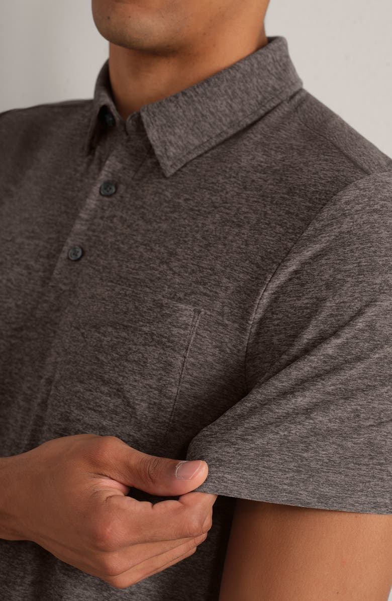 Rhone WFH Knit Polo, Alternate, color, Foggy Taupe Heather