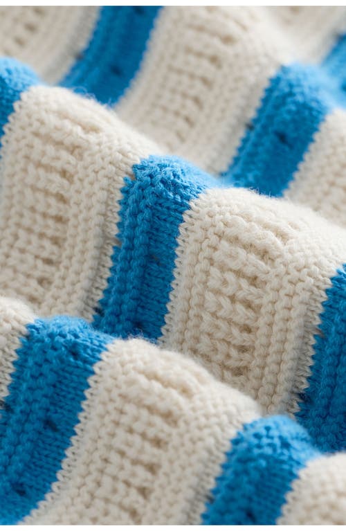 Next Kids' Stripe Short Sleeve Cotton Cardigan & Pants Set In Blue