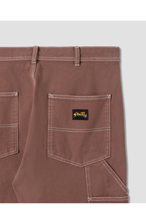 Stan Ray Og Relaxed Straight Leg Cotton Canvas Painter Pants In Brown
