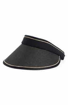 Vince Camuto Roll-Up Straw Visor