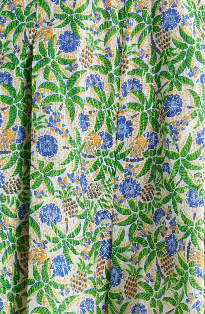 Poupette St Barth Chantal Puff Sleeve Cover-Up Jumpsuit, Alternate, color, 