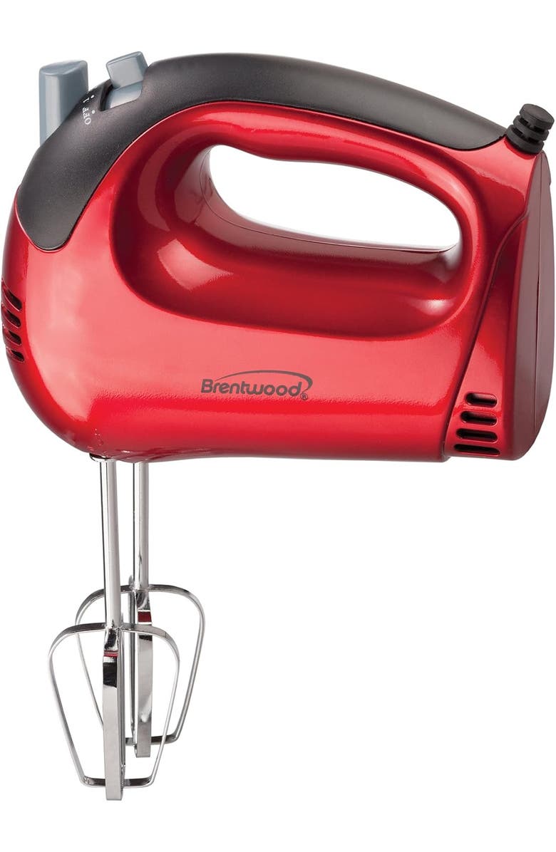 Brentwood Hand Mixer, Main, color, Red