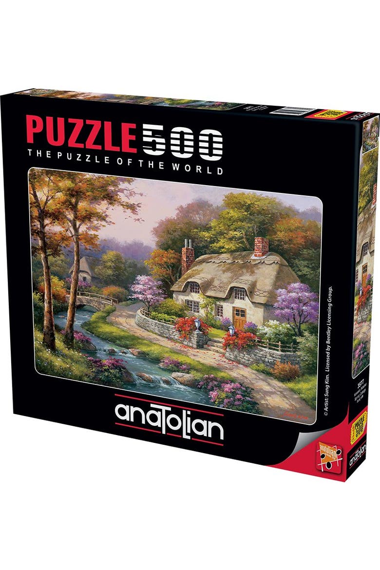 Spring Cottage 500 piece Jigsaw Puzzle for Adults, Main, color, Multicolor