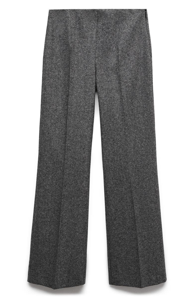 MANGO Wide Leg Wool Blend Suit Pants, Alternate, color, 