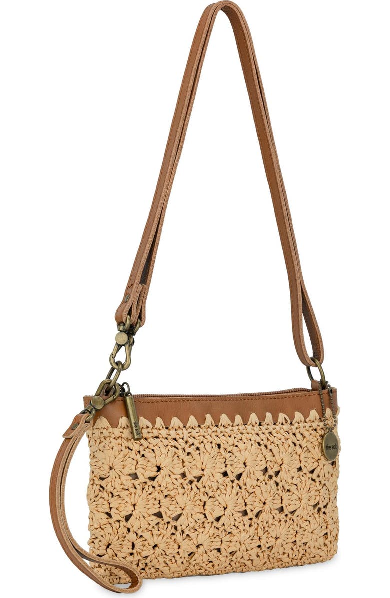 The Sak Vita Hand Crochet Crossbody Wristlet, Alternate, color, Natural Primrose Straw