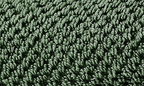 Woven & Weft Set Of 6 Textured Hand Towels In Forest Green