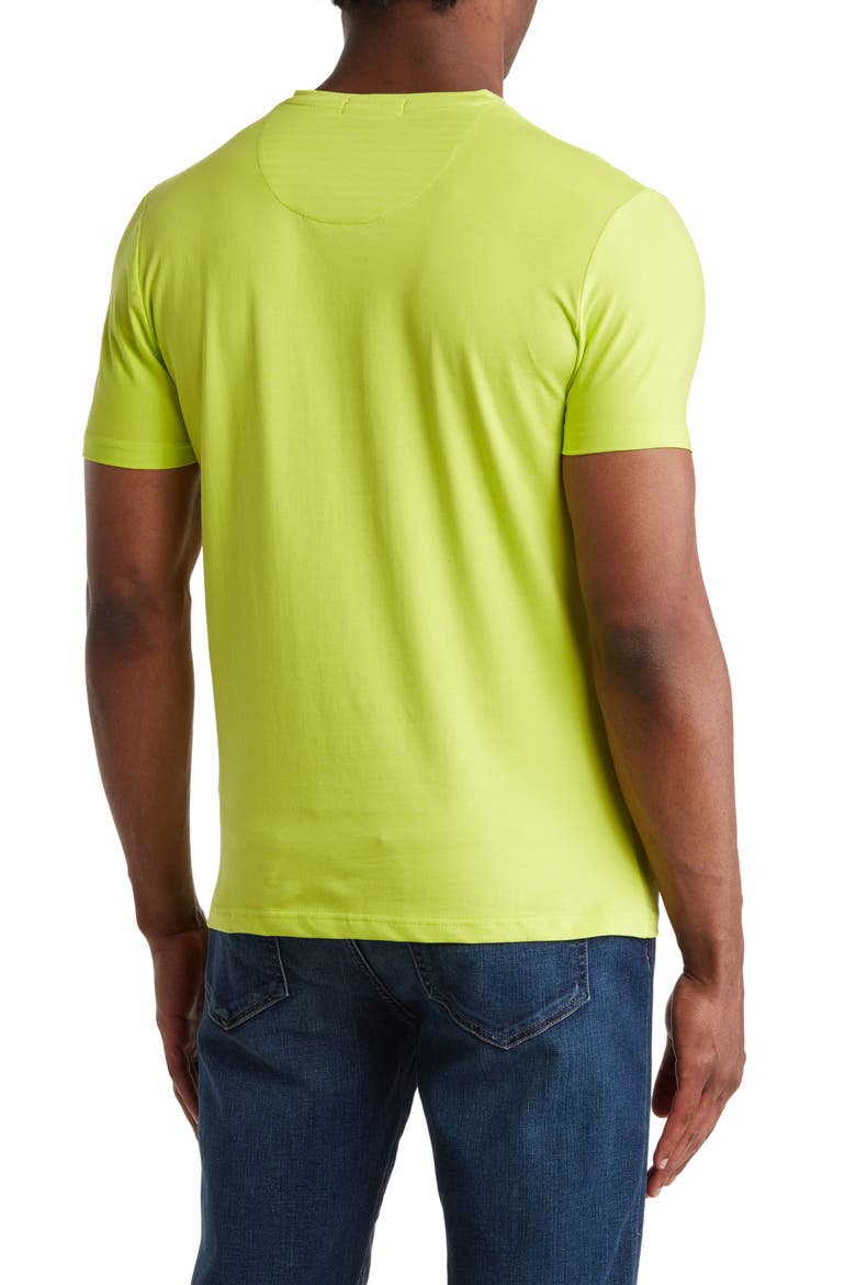 Solid V-Neck T-Shirt, Alternate, color, NEON YELLOW