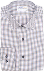Lorenzo Uomo Trim Fit Tattersall Check Print Dress Shirt