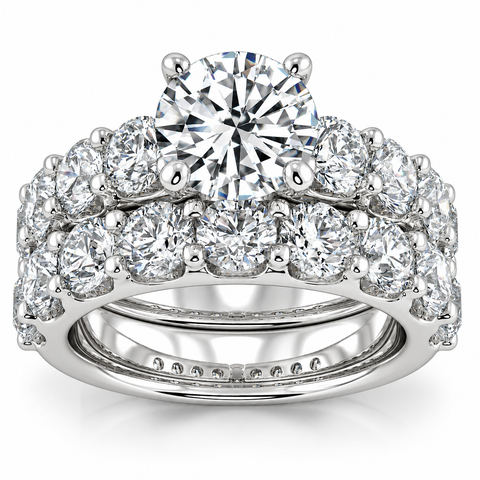 Certified 6ct Diamond Engagement Wedding Ring Set 14k Gold Lab Grown