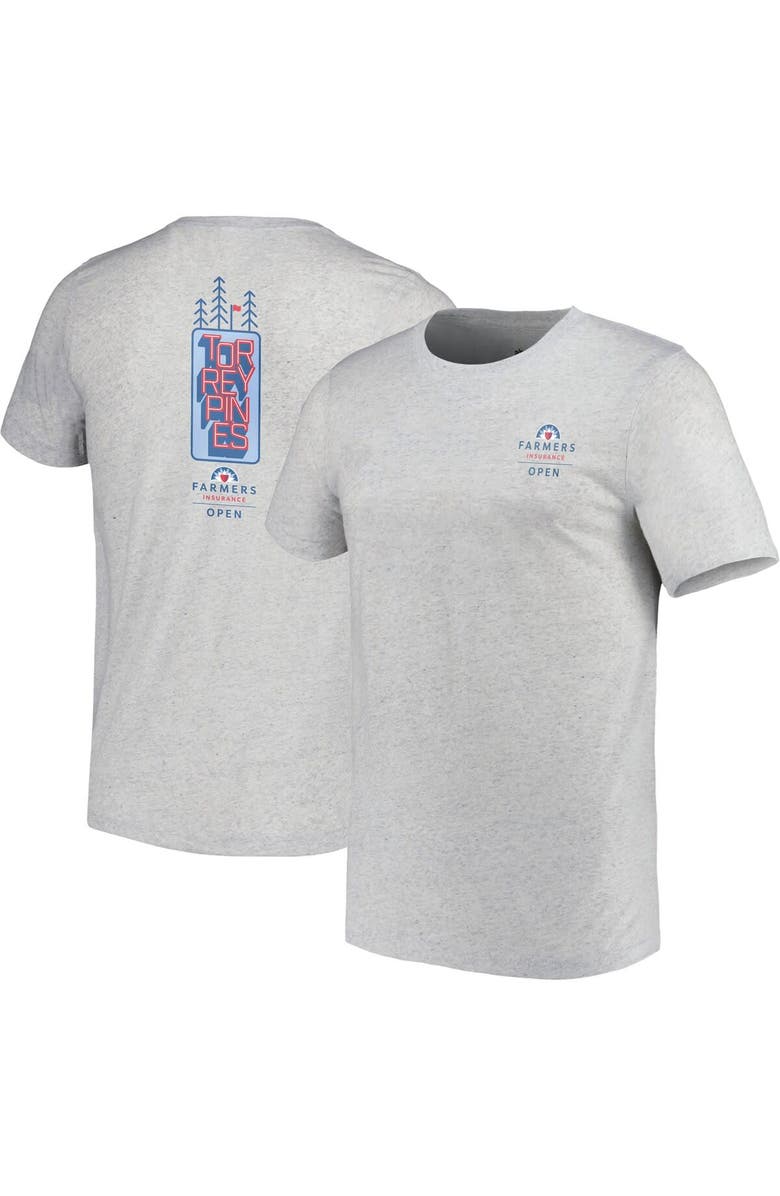 AHEAD Men's Ahead Heather Gray Farmers Insurance Open Tri-Blend T-Shirt, Main, color, Heather Gray