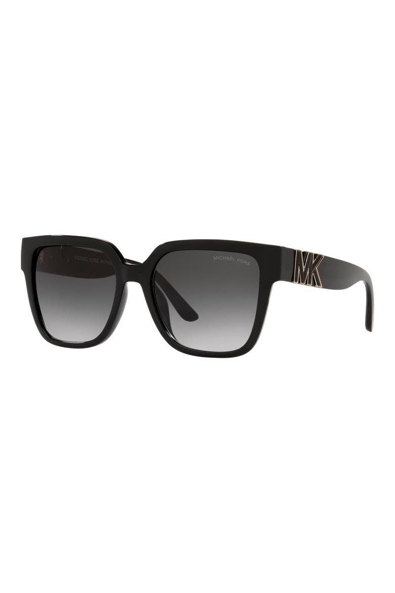 54mm Gradient Square Sunglasses, Alternate, color, BLACK