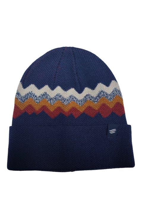 The Merino Wool Mountain Scape Knit Beanie