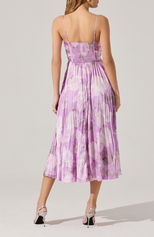 Astr The Label Maeve Floral Midi Sundress In Purple Shadow Floral