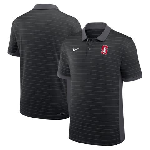 Men's Nike Black Stanford Cardinal 2026 Early Season Coaches Sideline Victory Stripe Dri-FIT Polo