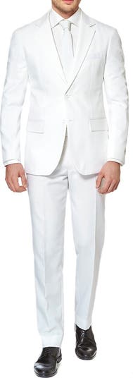 White Knight Trim Fit Two-Piece Suit with Tie
