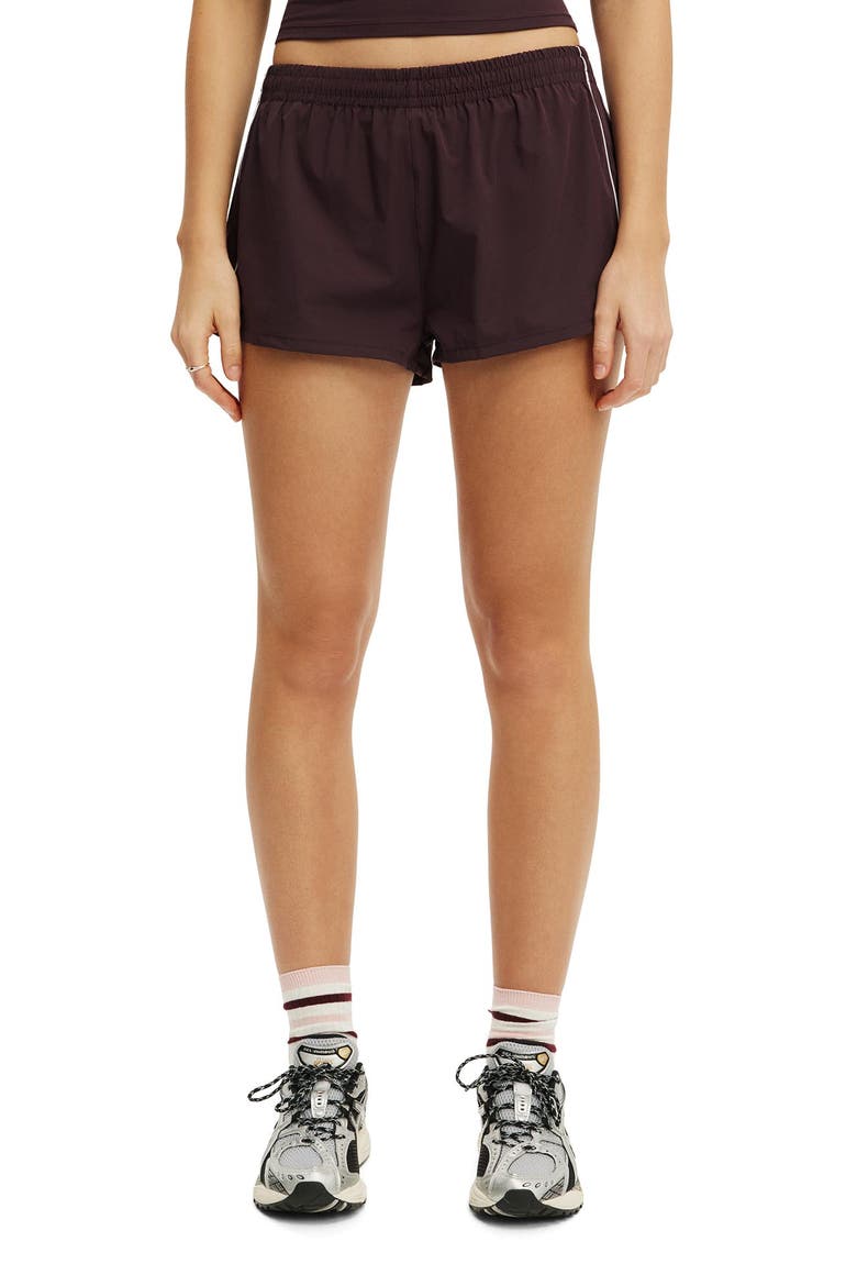 Women's Active Panelled Woven Short, Main, color, Italian Plum