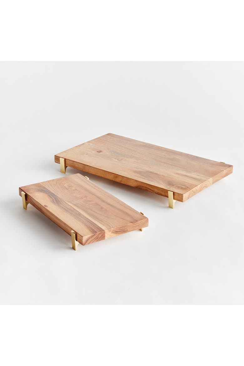 Cherie Stand Serving Boards Set of 2, Alternate, color, Brown