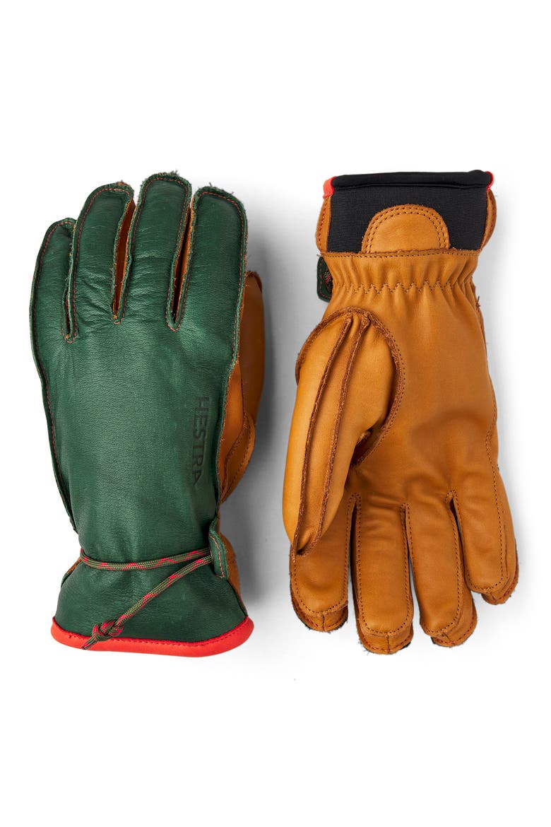 Wakayama Leather Gloves, Main, color, FOREST/ CORK