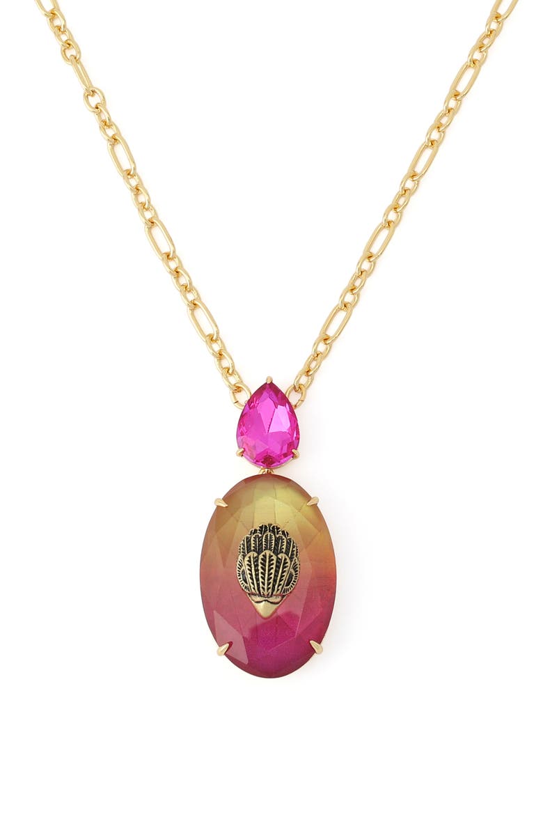 Gemstone Long Pendant Necklace, Alternate, color, PINK MULTI