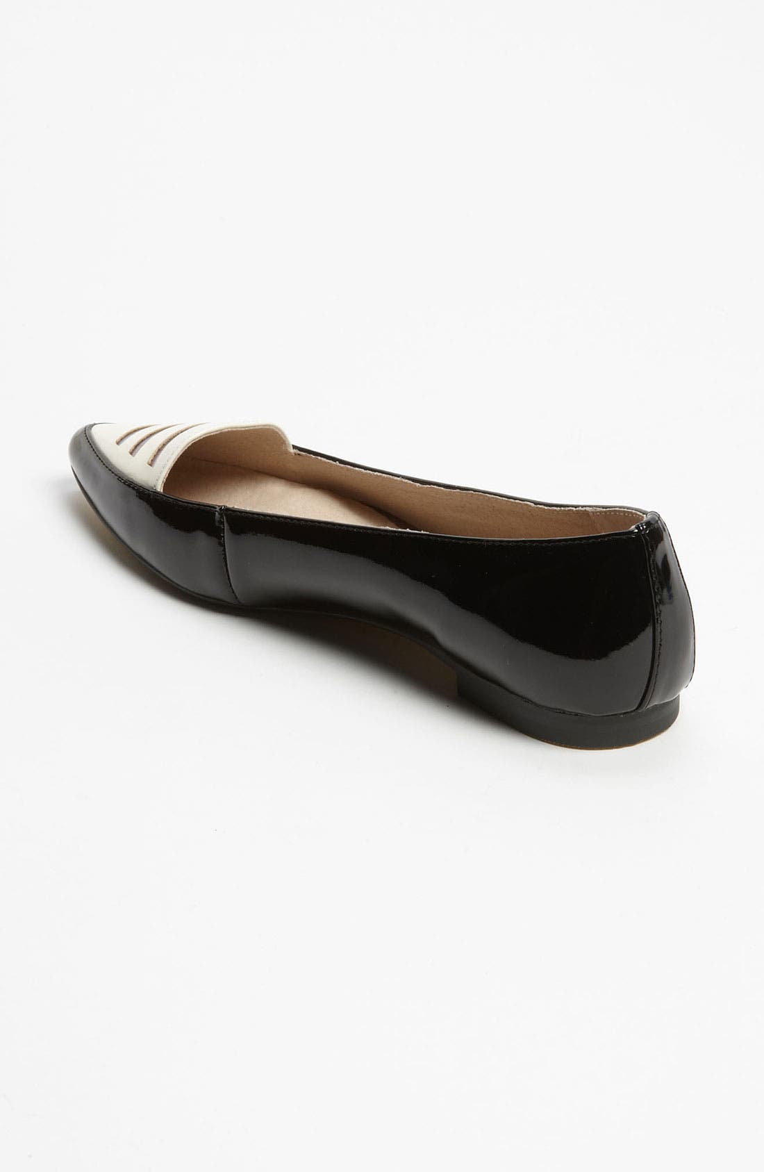 'Melanie' Flat, Alternate, color, BLACK/ WHITE