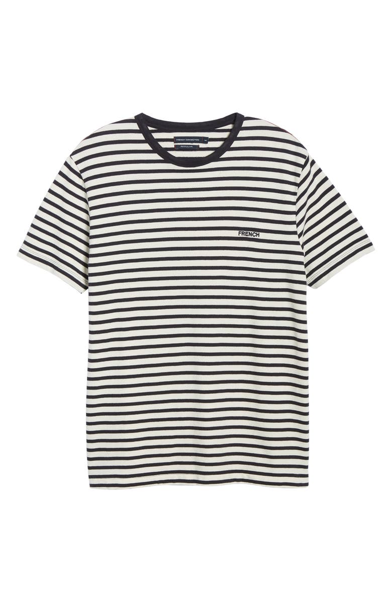 French Connection Breton Stripe Ringer Neck T-Shirt, Alternate, color, 