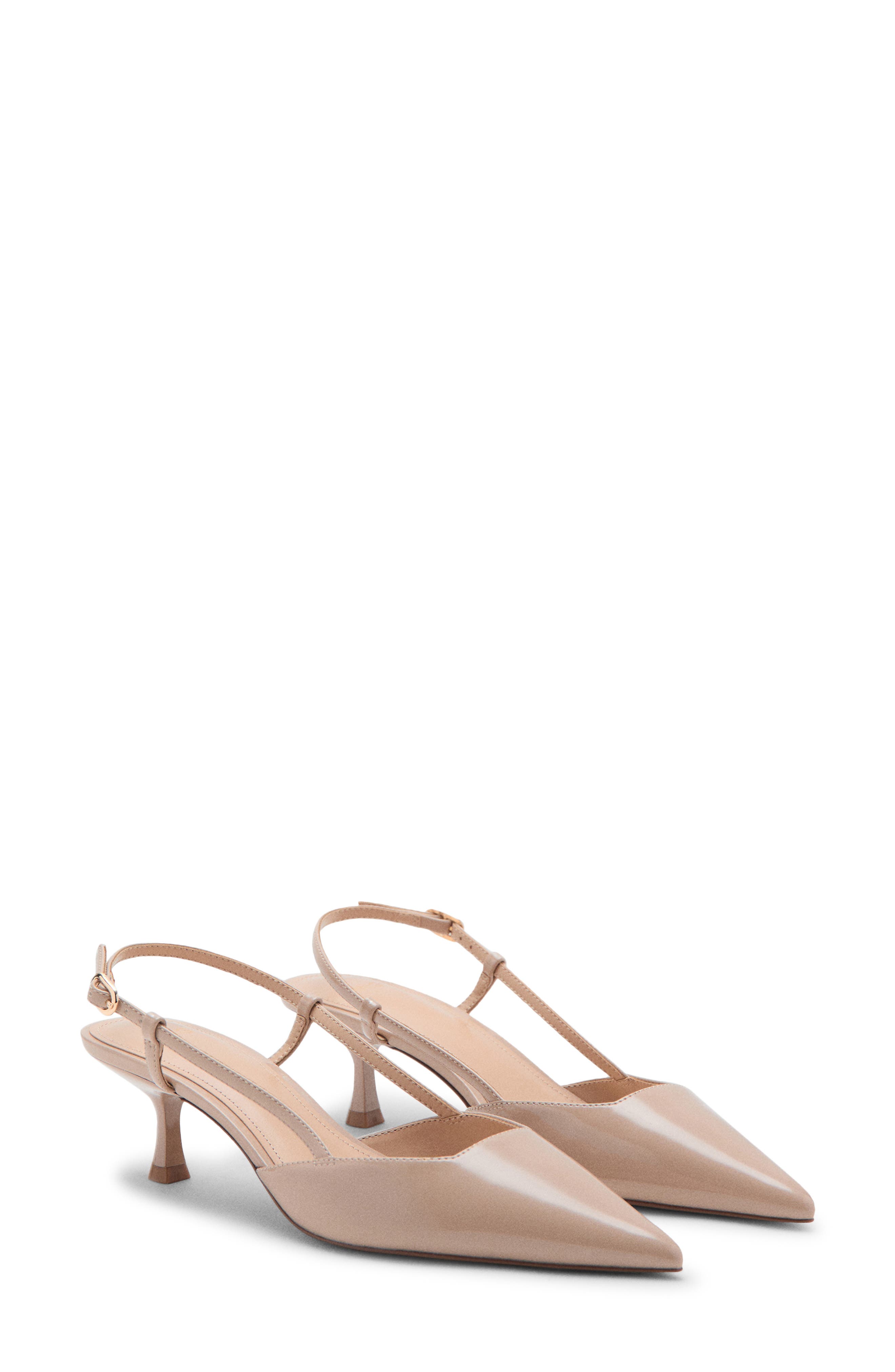 Slingback Pointed Toe Pump, Main, color, BEIGE