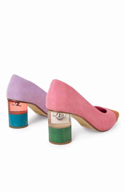 Charlotte Stone Risa Mismatch Cap Toe Pump In Multi
