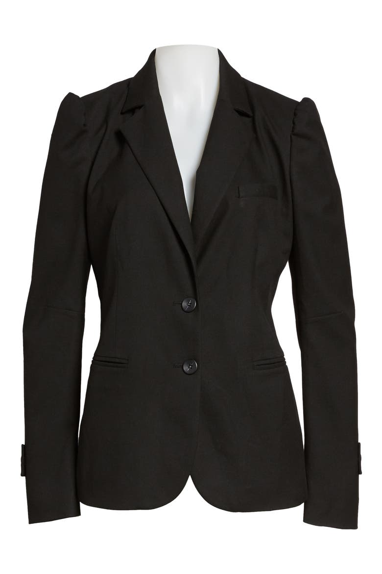x Something Navy Blazer, Alternate, color, BLACK