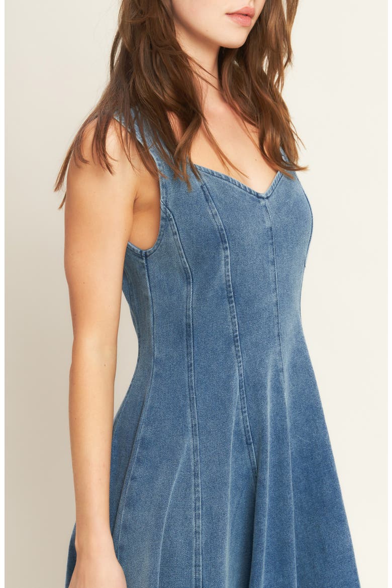 Denim Midi Dress, Alternate, color, MEDIUM INDIGO