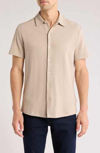 Newman Short Sleeve Knit Button-Up Shirt