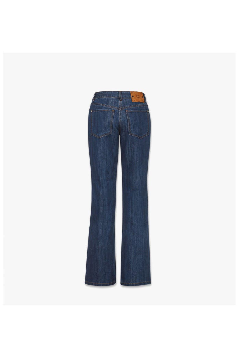 Flared Pants in Lurex Denim, Alternate, color, Indigo