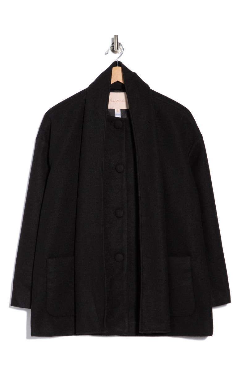 Hutch Scarf Jacket, Main, color, Black