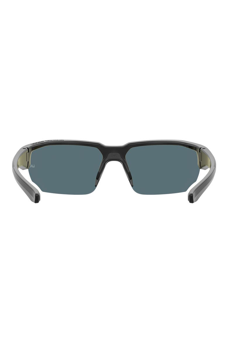 70mm Polarized Oversize Sport Sunglasses, Alternate, color, BLACK GREY / GREEN