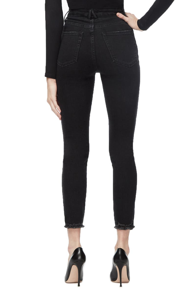 Good American Good Curve High Waist Crop Skinny Jeans, Alternate, color, 