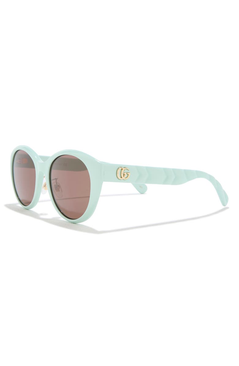 Gucci 56mm Cat Eye Sunglasses, Alternate, color, Green Green Brown