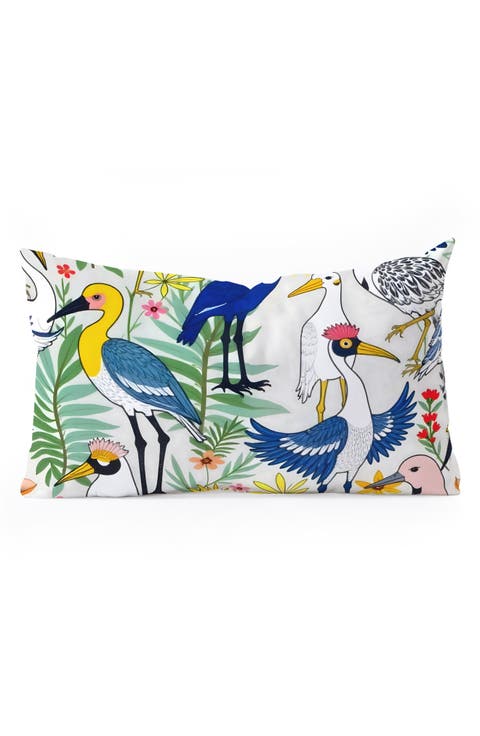 Aviary Almanac Oblong Throw Pillow