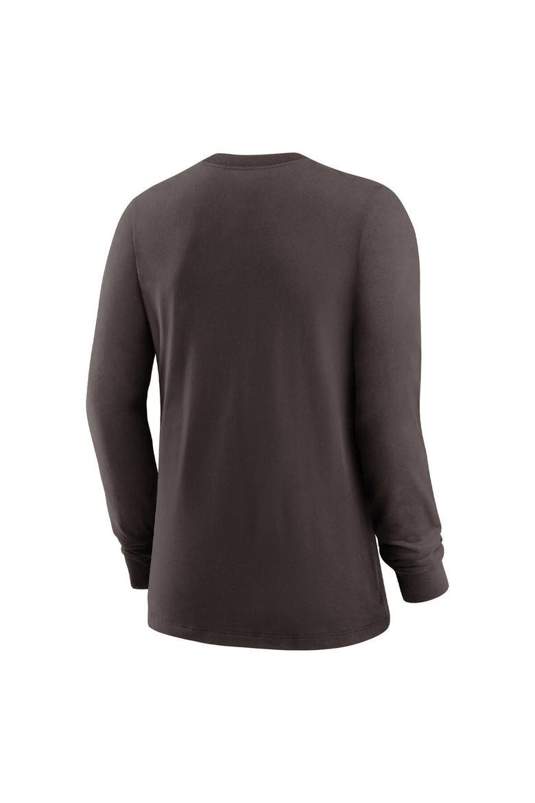 Women's Nike Brown Cleveland Browns Prime Split Long Sleeve T-Shirt, Alternate, color, Brown