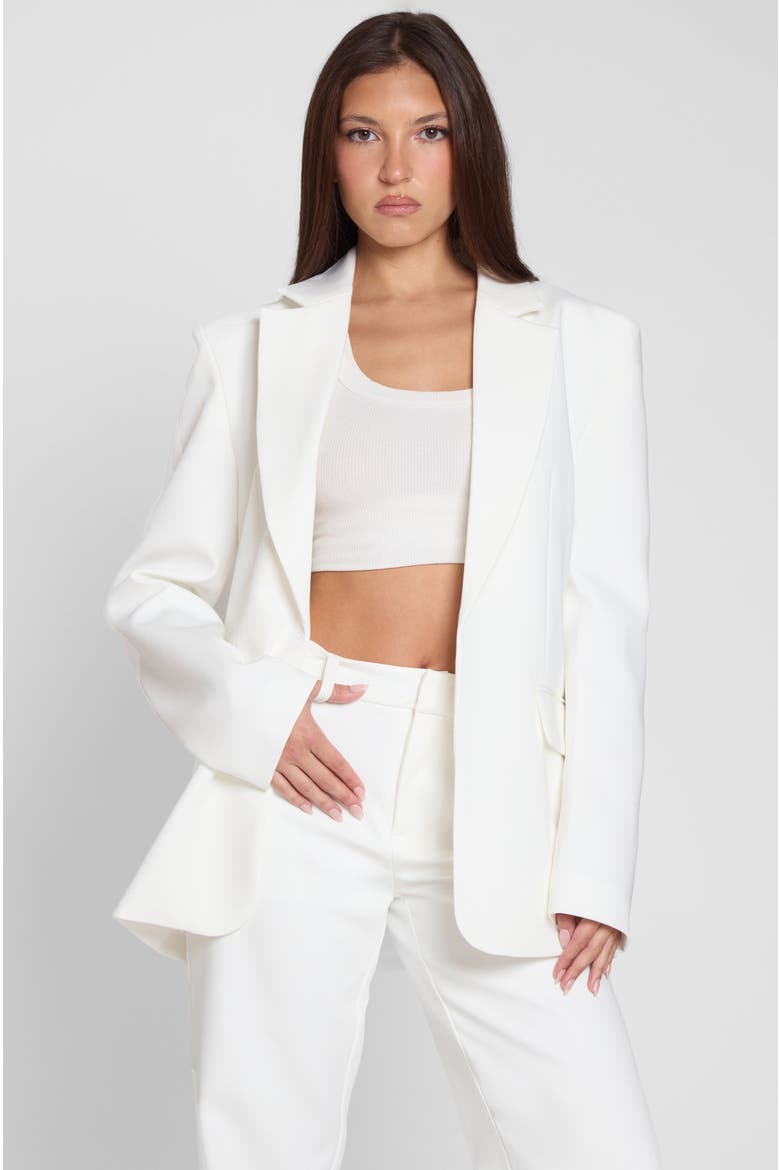 Classic Column Oversized Blazer, Main, color, White