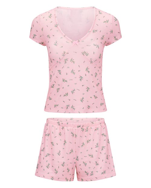 Adore Me Eloise Short Pajama Set In Pink