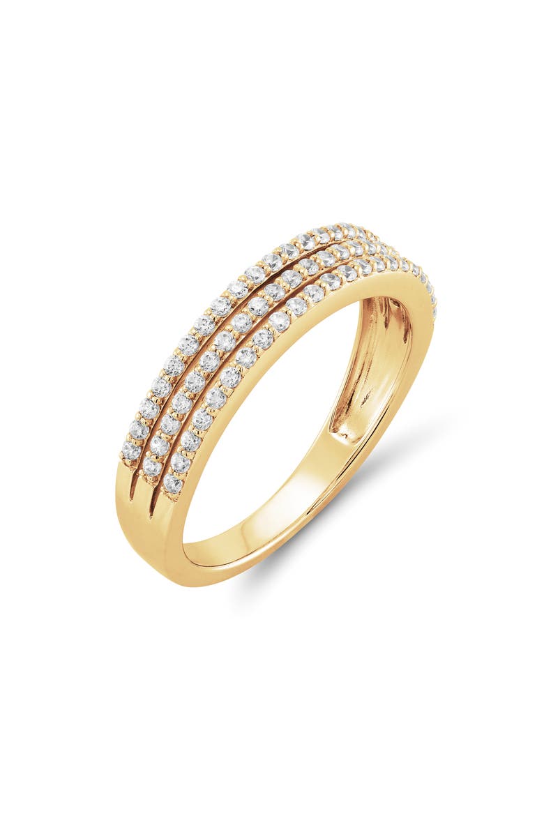 Frankie & Zoe Triple Row Diamond Band Ring - 0.33ct., Alternate, color, Yellow Gold