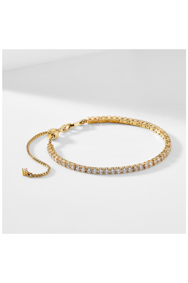 Love All Cubic Zirconia Slider Bracelet, Alternate, color, GOLD